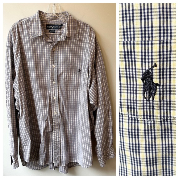 Ralph Lauren men’s Blaire plaid button down shirt - Picture 1 of 8